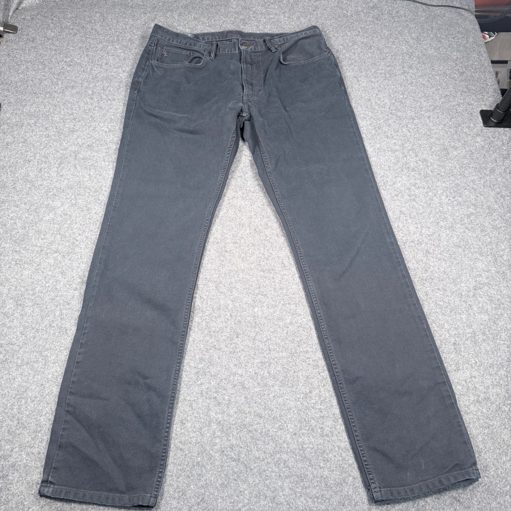 Polo Ralph Lauren Corduroy Straight Varick Leg Pants 33x32 Charcoal Trousers